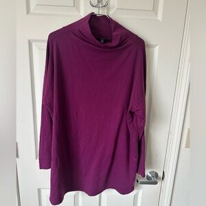 Eileen Fisher Rich Purple/Burgundy Long Sleeve Tunic
